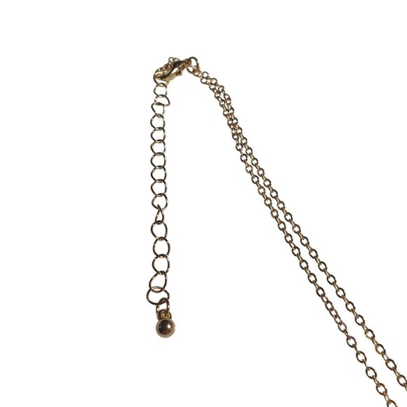 Gold Tone Heart Pendant Necklace Chain Adjustable Clasp Vintage Style Jewelry - Picture 2 of 4